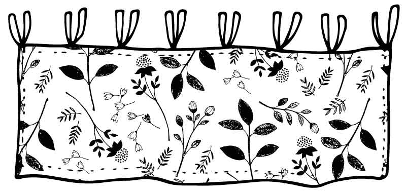 Textil-Design Gardine