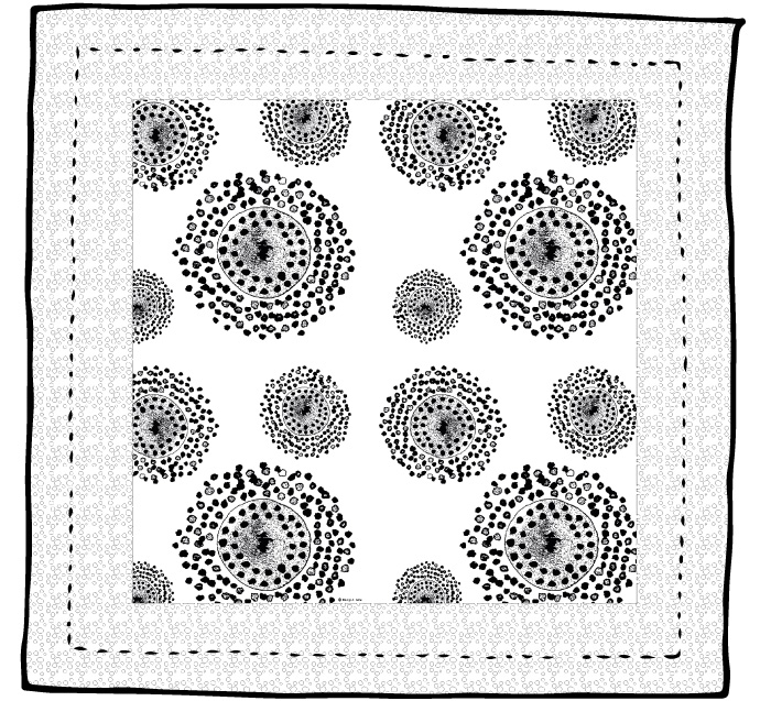 Textil-Design für Tischdecke