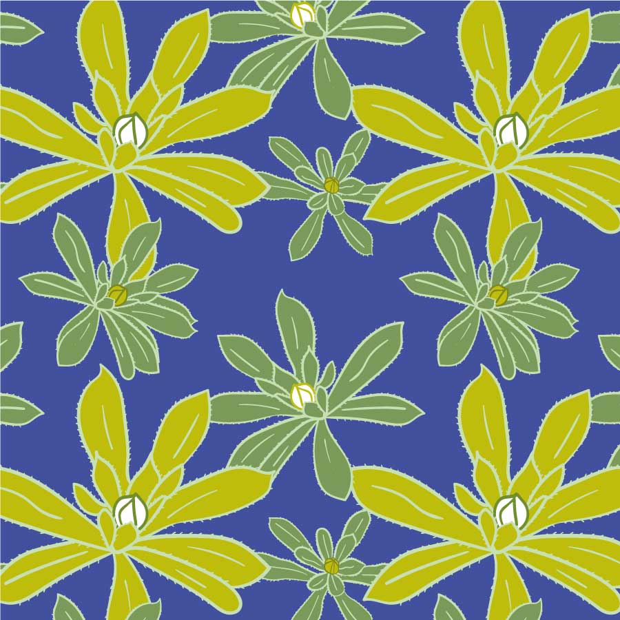 Muster: Lämnar tårtställ, Farbe: Royale Blue